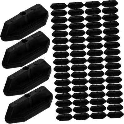 Terrasbevestiging Clips - Dekbord Spacers - Buiten Terras Bouw - Verborgen Bevestiging - 3.8cm Lengte - Zwart