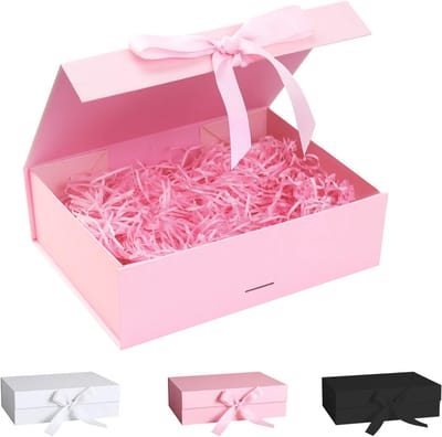 Opvouwbare Geschenkdoos met Strik en Magnetische Sluiting - Perfect voor Verjaardag, Bruiloft en Kerstmis