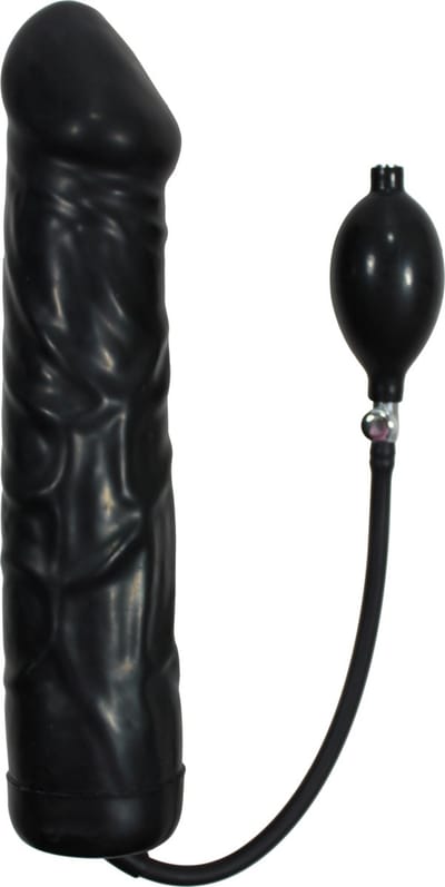 You2Toys Opblaadbare Giant Latex Dildo - Zwart