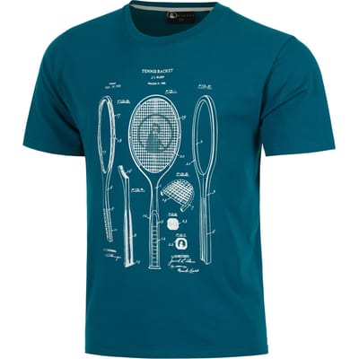 Quiet Please Create Rackitecture T-shirt Heren-Petrolblauw,Wit