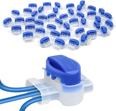 Dailygoods - OFFCUP Connectors Kabelverbinders, 45 stuks waterdichte kabelklemmen met gel, accessoires voor robotmaaier, aansluitklemmen, kabelklemmen voor robotmaaier, verlenging, begrenzingskabel