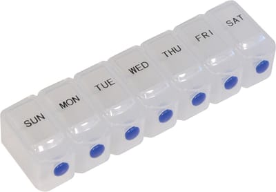 Aidapt - Pillendoosje - Easy opening - Braille - Transparant