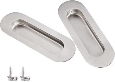 Set van 2 verzonken deurgrepen 120 mm, roestvrij staal verborgen inbouw trekgrepen, zilveren verzonken trekgreep, schuifdeurgrepen voor keuken schuur deurkast