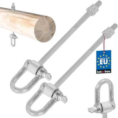 Set van 2 schommelhaken M12 x 190 mm - bevestiging voor hangmat en schommel