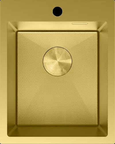 Mexen Solix RVS gootsteen 1-komerig 400 x 500 , goud HC - 6406401000-55HC