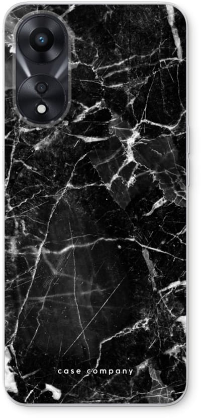 Case Company® - Hoesje geschikt voor Oppo A78 5G hoesje - Zwart Marmer - Soft Cover Telefoonhoesje - Bescherming aan alle Kanten en Schermrand