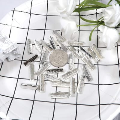 100 Stuks 20 mm Zilveren Sluiting Einde Onderdelen voor Armband, Klemmen en Sieraden Maken voor Volwassenen en Beginners