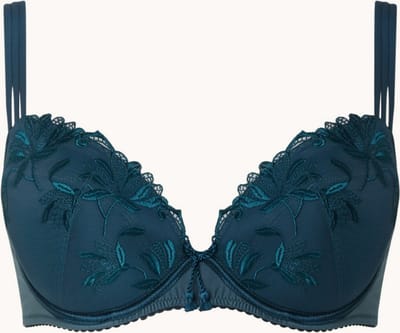 Aubade Lovess plunge beugel bh met uitneembare push-up - Groen - Maat 70D