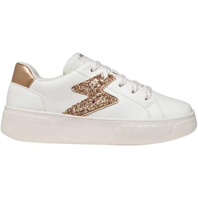 GEOX MIKIROSHI MEISJES Sneakers - WIT/ROSÉGOUD - Maat 29