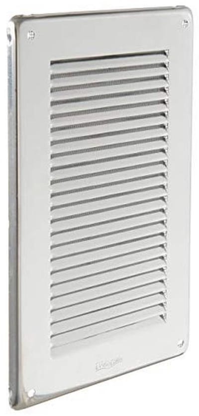 Rechthoekig Ventilatie Afvoerrooster Inox430 met Insectenwerend Net - 140 x 240 mm