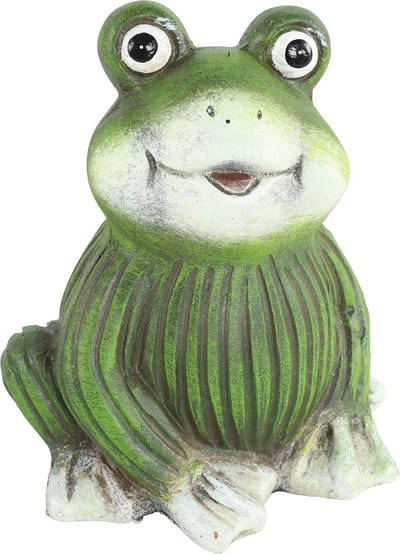 Countryfield Tuinbeeld decoratie kikker - Ultra Frog - kunststeen - H10 cm - groen