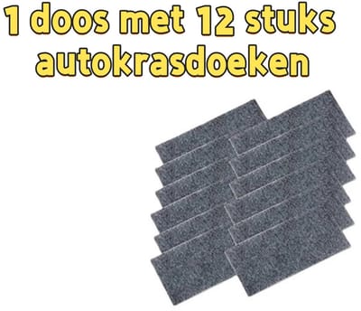 1 Doos - Auto Krasdoek - Auto Polijstdoek - Repareer eenvoudig krassen in de lak - 12 Stuks - Afbeelding Kleur