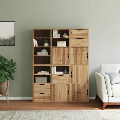 vidaXL - Bijzetkasten - 6 - st - "ODDA" - 40x24x79 - cm - massief - grenenhout