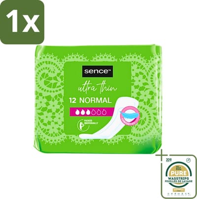 1 x Sence - Normaal - Maandverband - Zonder Vleugels - 12 Maandverbanden- Maandverband - Menstruatie - Maandverband Zonder Vleugels - Normale Menstruatie - Hygiëne