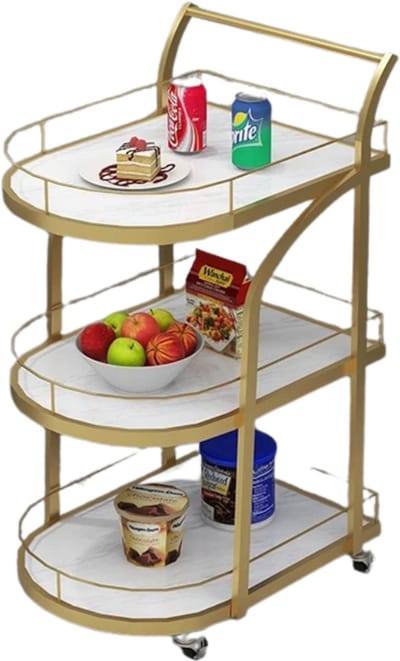 Bovista Bar Cart - Serveerwagen - Serveerkar - Keukentrolley - Drank Trolley - Keuken - Bijzettafel - Restaurant - Stijl 5