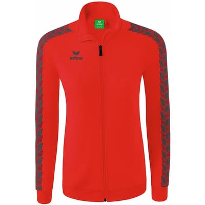 Erima Essential Team Tracktop Jack Dames - Slate Grey / Rood | Maat: 36