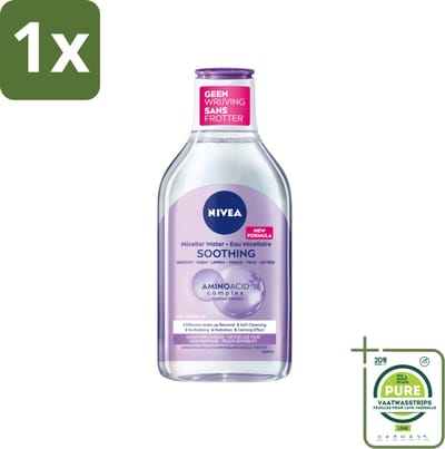 1 x NIVEA - Micellair Water - Essentials Verzachtend - Gevoelige huid - Met Aminozuren & Dexpanthenol - Make-up Verwijderaar - 400 ml - Micellair Water - NIVEA - Gevoelige Huid - Make-up Remover - Reiniging