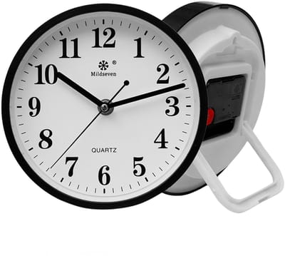 Zeynomax - Wandklok - Moderne Klok - Zonder Tikkende Geluiden - 23 cm - Kwarts Klok - Voor Keuken en Kantoor - Zwart