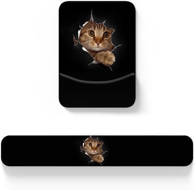 Ergonomische Muismat met Gelkussen voor Comfortabel Werken en Spelen, Inclusief Polssteun en Kattenontwerp