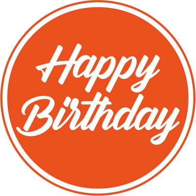 Bierviltjes/onderzetters Happy Birthday - 10x stuks - oranje - D10 cm - Verjaardag versiering