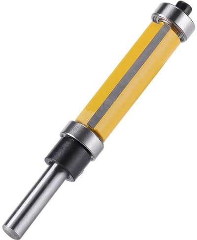 Professionele Frees - 1/4 Inch Schacht, Flush Trim Frees met Boven- en Onderlager, Precisie Gereedschap voor Houtbewerking en CNC Bewerking