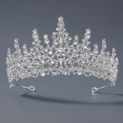 Kroon voor dames-Prinsessenkroon-Diadeem-Kroon-Strass-Elegant en Duurzaam - Geschikt voor Verschillende Gelegenheden-Haarsieraad-Stijl 61