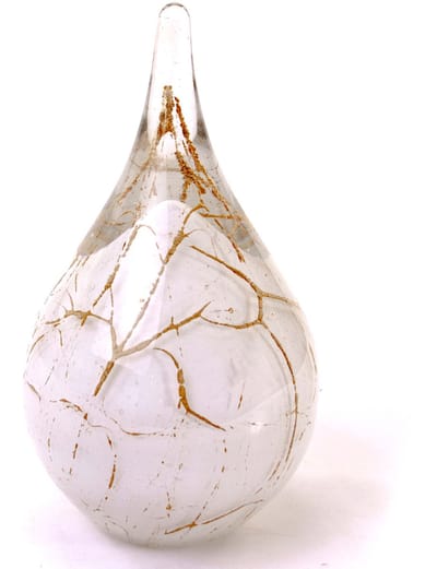 Loranto - Mini Urn Druppel Wit - Luxe Urn - Kleine Urn - Druppelurn
