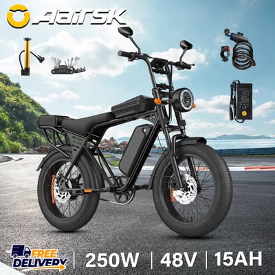 X5 E-bike 250W motor 48V15AH uitneembare accu elektrische fiets dubbele schijfrem 20*4 inch all-terrain vetband stads elektrische fiets