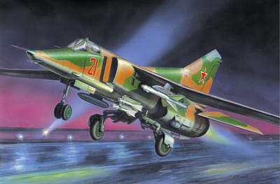 Zvezda Modelbouwpakket Militaire voertuigen - 7228 MiG-27 Sovjet jachtbommenwerper -Flogger-D- - Gevechtsbommenwerper - Straaljager Plastic - 1:72 - Modelbouw