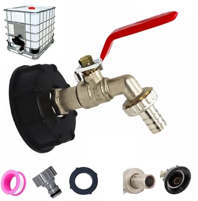 Cosensi - Tank Tap 1000L - Aansluiting - Duurzaam en robuust - 1 stuk - Tuinadapter - Voor tanken en gieten - Geschikt voor verschillende slangen