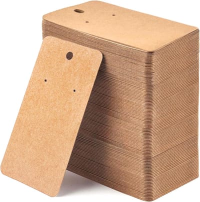 Oorbellen Display Kaarten - 200 stuks - Hangtag - Papier - Oorbellenkaartjes - Oorbellen Etiketten - Cadeaulabels - Oorbelopslag - Sieraden Karton - Geschikt voor oorbellen en oorstekers