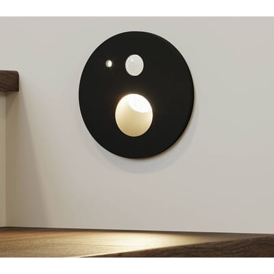 Arcchio Neru LED inbouwlamp, sensor, rond zwart