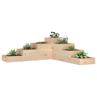 vidaXL - Plantenbak - 4-laags - 106x104,5x36 - cm - massief - grenenhout