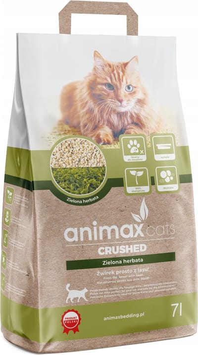 Animax - Kattenbakvulling - Klonterende strooisel - geur: groene thee - geplet, 7 liter