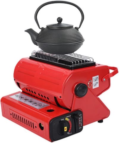 Terrasverwarmer - Buitenverwarming Elektrisch - Buiten Leven - Twee Warmtestanden - 25 x 29 x 25 cm - Rood