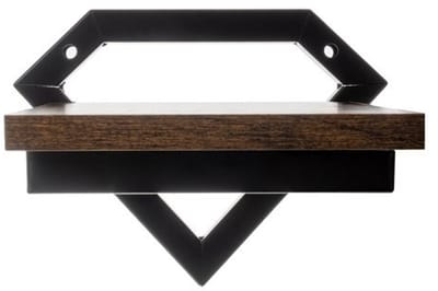 Wandrek – Diamantvorm – MDF en Metaal – 19 x 23 x 20 cm