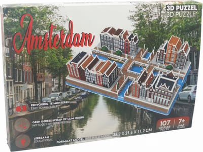 Pro-lion 3d-puzzel Amsterdam 35,2 Cm Karton Bruin 107 Stukjes