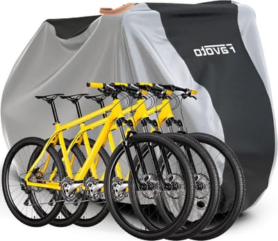 Favoto Fietshoes afdekzeil waterdicht voor 2-3 fietsen - beschermhoes 210T Oxford-weefsel - 200 x 105 x 110 cm - fietsbescherming camping reizen