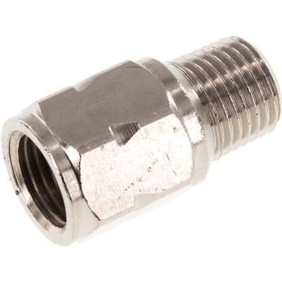 R/Rp 1/4'' M/V Mini Terugslagklep Vernikkeld Messing 10 bar (145 psi) FKM Geen Veer