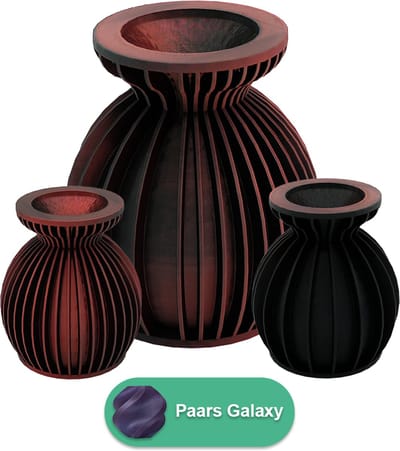 Elin moderne vaas – Decoratieve vaas - Paars Galaxy - 3d geprinte vaas – geschikt voor droogbloemen - 20CM