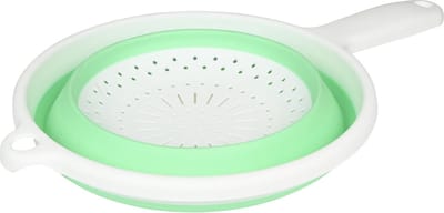 Benson Vergiet - opvouwbaar - ruimtebesparend - groen/wit - D22 cm - hittebestendig tot 140 graden
