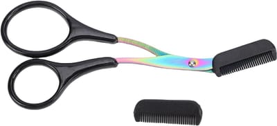 Wenkbrauwschaar met Kam - Wenkbrauwtrimmer - Nauwkeurige Verzorging - Geïntegreerd 2-in-1 Ontwerp - 4-delige Set - Meerkleurig