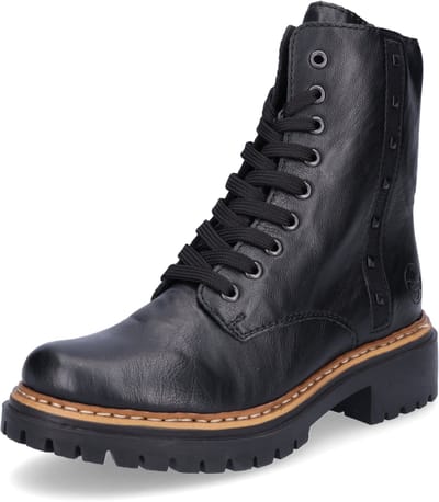 Rieker dames veterboot zwart