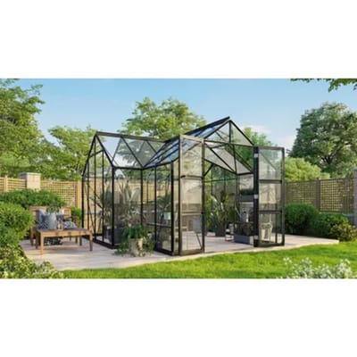 Vitavia Kweekkas Clarus - Veiligheidsglas 3mm - Zwart - 383x383x254cm