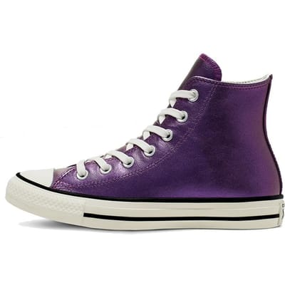 Converse Shiny Metals Chuck Taylor All Star Hoge Top Leer Paars Dames 565824C 35 blue
