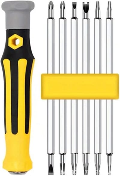 Schroevendraaierset 4-delig 12-in-1 schroevendraaierset, huishoudelijke multifunctionele driehoekige Y-type U-type schroevendraaier, kleine Philips schroevendraaier voor huishoudelijke apparaten en meubelmontage