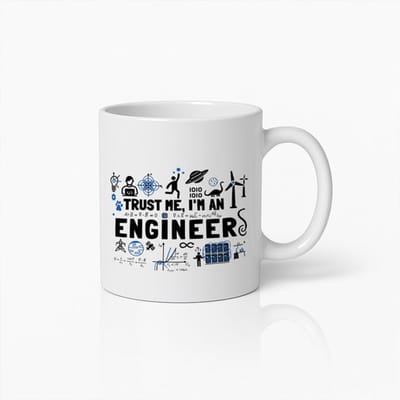 Grappige Engineer Mok 330 ml – “Trust Me, I’m an Engineer” Koffiemok – Geek Cadeau voor Ingenieurs & STEM Professionals