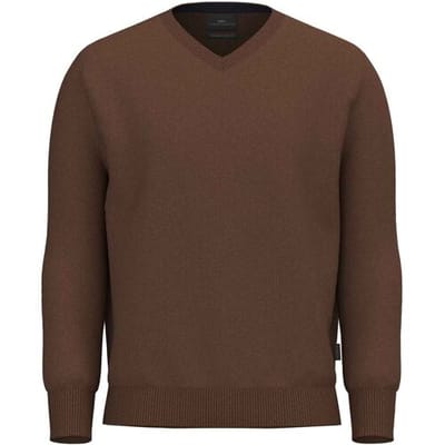 Fynch-Hatton Trui V-Neck Uni Color Cashmere Hazel / male