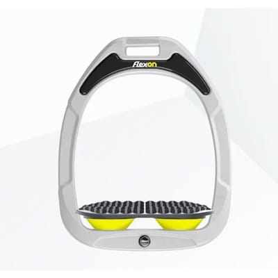 Endurance stijgbeugels Wit/Grijs/Geel Flex-On Green Composite