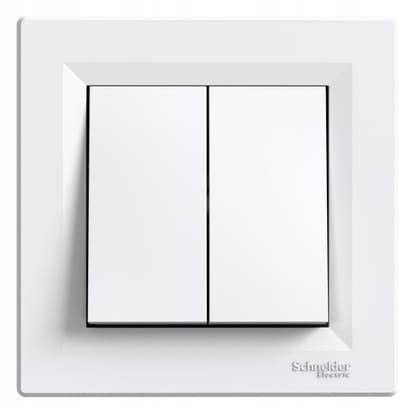 Schneider Electric Asfora - Dubbele Schakelaars - Wit - 10A - 250V
